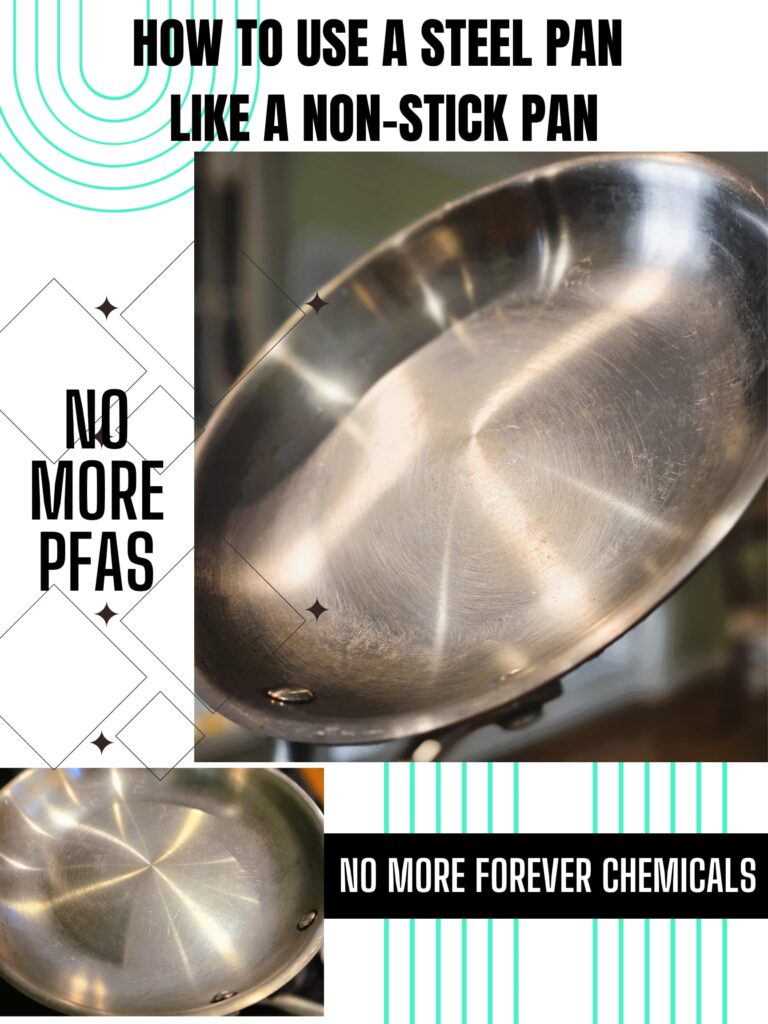 Title of the post showing a stainless steel pan and how to properly use it
