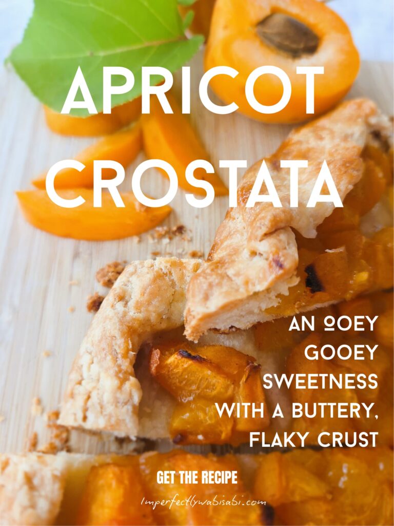 Showing what I made out of the fallen apricots: Apricot Crostata with the flaky and buttery crust and apricot